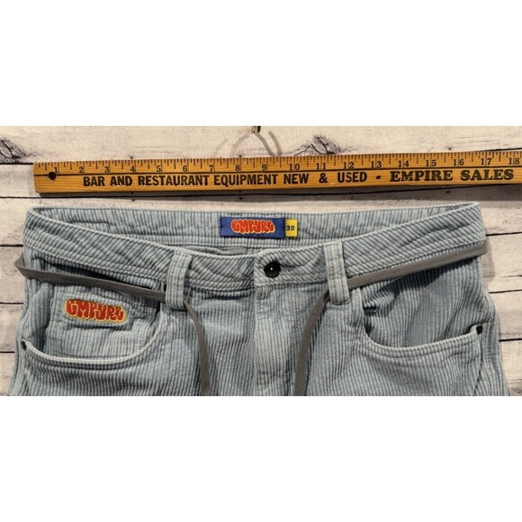 VTG EMPYRE Mens Relax Corduroy Pant Sz 32 Light Blue Skate Wide Leg Baggy W FLAW - Picture 11 of 16